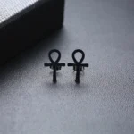 ANKH-CROSS-EARRINGS-STAINLESS-STEEL-POST-EARRINGS-KEY-OF-LIFE-THE-KEY-OF-THE-NILE-OR