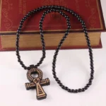 Classic-Egyptian-Ankh-Crucifix-Hip-Hop-Wood-Beads-Necklace-Pendant-Wooden-Cross-Necklaces-For-Men-Women