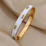 Greatera-Chic-White-Enamel-Evil-Eye-Pattern-Stainless-Steel-Bangles-Bracelets-for-Women-Gold-Plated-Charm