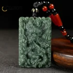 Natural-Hetian-Jade-Zodiac-Dragon-Pendant-Green-Jade-Dragon-Brand-Men-s-Jade-Necklace-Hand-carved