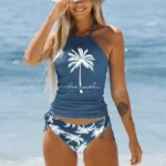 Women-s-Bathing-Suit-Coconut-Drawstring-Side-Halter-Neck-Tankini-Set-Summer-Beach-Wear-Cute-Swimwear