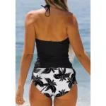 Women-s-Bathing-Suit-Coconut-Drawstring-Side-Halter-Neck-Tankini-Set-Summer-Beach-Wear-Cute-Swimwear